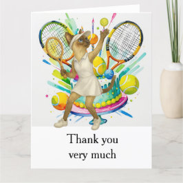 シャム語猫好き用にテーマを設定 サンキューカード