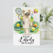 シャム語猫好き用にテーマを設定 サンキューカード (スタンド正面)