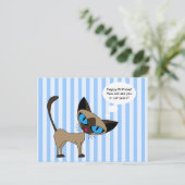 シャム語 – ハッピーバースデー猫の年 – 葉書 ポストカード (スタンド正面)