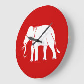 シャム象 ラージ壁時計 (傾斜)