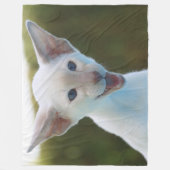 シャム間抜けゼ フリースブランケット (正面)