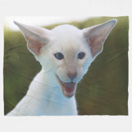 シャム間抜けゼ フリースブランケット