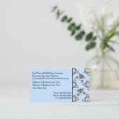 シャム青い目の猫顔グラフィックアートパターン 名刺 (スタンド正面)