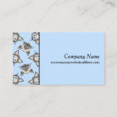 シャム青い目の猫顔グラフィックアートパターン 名刺 (裏面)