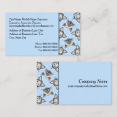 シャム青い目の猫顔グラフィックアートパターン 名刺 (正面/裏面)