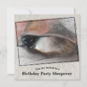 シャム+子猫+の+寝室パーティーの子供のためのカスタム誕生日招待状 招待状 (正面)