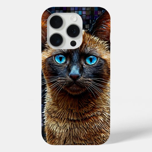 シャム+子猫+アニマルデザイン かわいいペット猫 Case-Mate iPhoneケース (裏面)