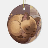 シャム+子猫 セラミックオーナメント (左)