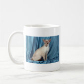 シャム、薄紫ポイント コーヒーマグカップ (左)