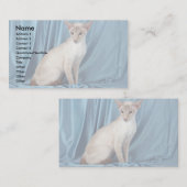 シャム、薄紫ポイント 名刺 (正面/裏面)