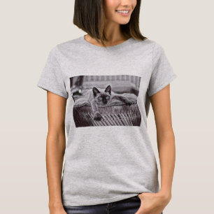 シャムCat_1女性のTシャツ Tシャツ