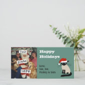 シャメサンタ |猫のおもしろいクリスマス |写真 シーズンカード (スタンド正面)