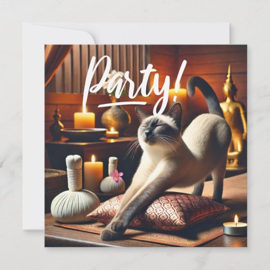 シャメスキャットインスパパーティの招待状 招待状 (正面)