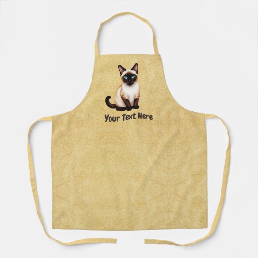 シャメスキャットオンオールド紙 エプロン (正面)