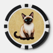 シャメスキャットオンオールド紙 ポーカーチップ (正面)