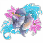 シャメスファイティングフィッシュフローラ シール (正面)