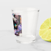 シャメスホワイトキティキャットクロカスパーソナライズされたフローラ ショットグラス (右)