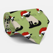 シャメッセンキャットサンタおもしろいクリスマスホリデー ネクタイ (ロール)