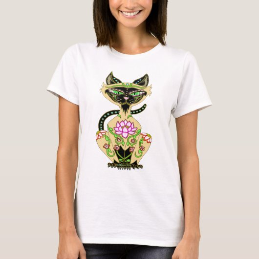 シャメネキャットシュガースカル Tシャツ (正面)