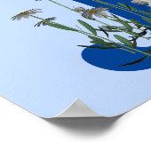 シャメネキャットバタフライモノグラムイニシャルJ ポスター (角)