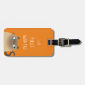 シャメネコかわいい おもしろい ラゲッジタグ (正面横)