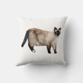 シャメネコカスタム写真ペットデコーホワイトテンプレート クッション (裏面)