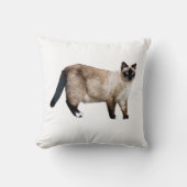 シャメネコカスタム写真ペットデコーホワイトテンプレート クッション (正面)