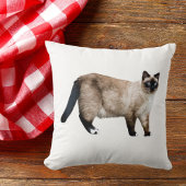 シャメネコカスタム写真ペットデコーホワイトテンプレート クッション