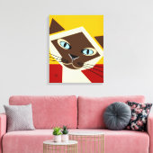 シャメネコポートレートキャンバス印刷 キャンバスプリント (インサイチュ (リビング))