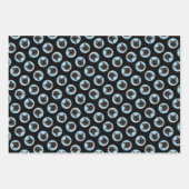 シャメネコポートレート絵を描ズキュートオリジナルアート ラッピングペーパーシート (正面3)