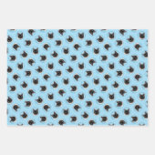 シャメネコポートレート絵を描ズキュートオリジナルアート ラッピングペーパーシート (正面)