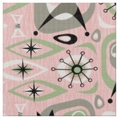 シャメネコ抽象芸術オンピンク ファブリック (クローズアップ)