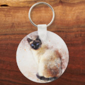 シャメネコ抽象芸術要素 キーホルダー (正面)