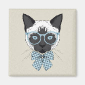 シャメネコ頭が切れるファッション マグネット (正面)