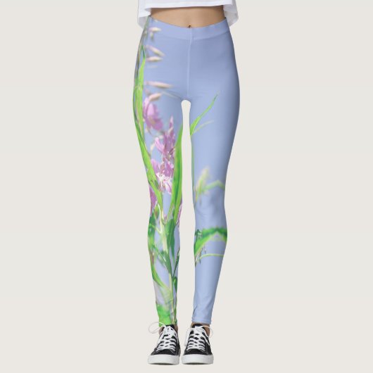 シャメネリオンのアンギスティフォリウムファイアウィードの花 レギンス (正面)