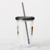 シャモアポリッシュチキンカートゥーンイラストレーション アクリルタンブラー (左)