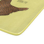 シャモアポリッシュチキンカートゥーンイラストレーション カッティングボード (角)