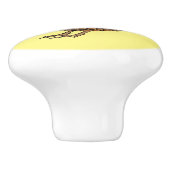 シャモアポリッシュチキンカートゥーンイラストレーション セラミックノブ (側面)