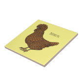 シャモアポリッシュチキンカートゥーンイラストレーション タイル (側面)