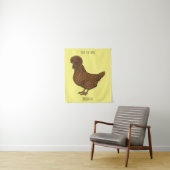 シャモアポリッシュチキンカートゥーンイラストレーション タペストリー (インサイチュ)