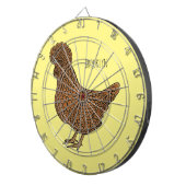 シャモアポリッシュチキンカートゥーンイラストレーション ダーツボード (正面右)