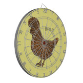 シャモアポリッシュチキンカートゥーンイラストレーション ダーツボード (正面左)