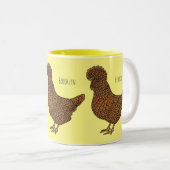 シャモアポリッシュチキンカートゥーンイラストレーション ツートーンマグカップ (正面右)