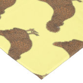 シャモアポリッシュチキンカートゥーンイラストレーション テーブルクロス (アングル)