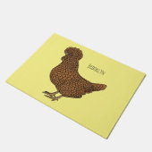 シャモアポリッシュチキンカートゥーンイラストレーション ドアマット (アングル)