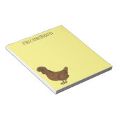 シャモアポリッシュチキンカートゥーンイラストレーション ノートパッド (アングル)