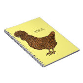 シャモアポリッシュチキンカートゥーンイラストレーション ノートブック (右側)