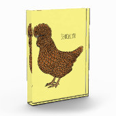 シャモアポリッシュチキンカートゥーンイラストレーション フォトブロック (左)