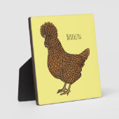 シャモアポリッシュチキンカートゥーンイラストレーション フォトプラーク (正面)