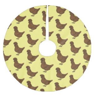 シャモアポリッシュチキンカートゥーンイラストレーション ブラッシュドポリエステルツリースカート